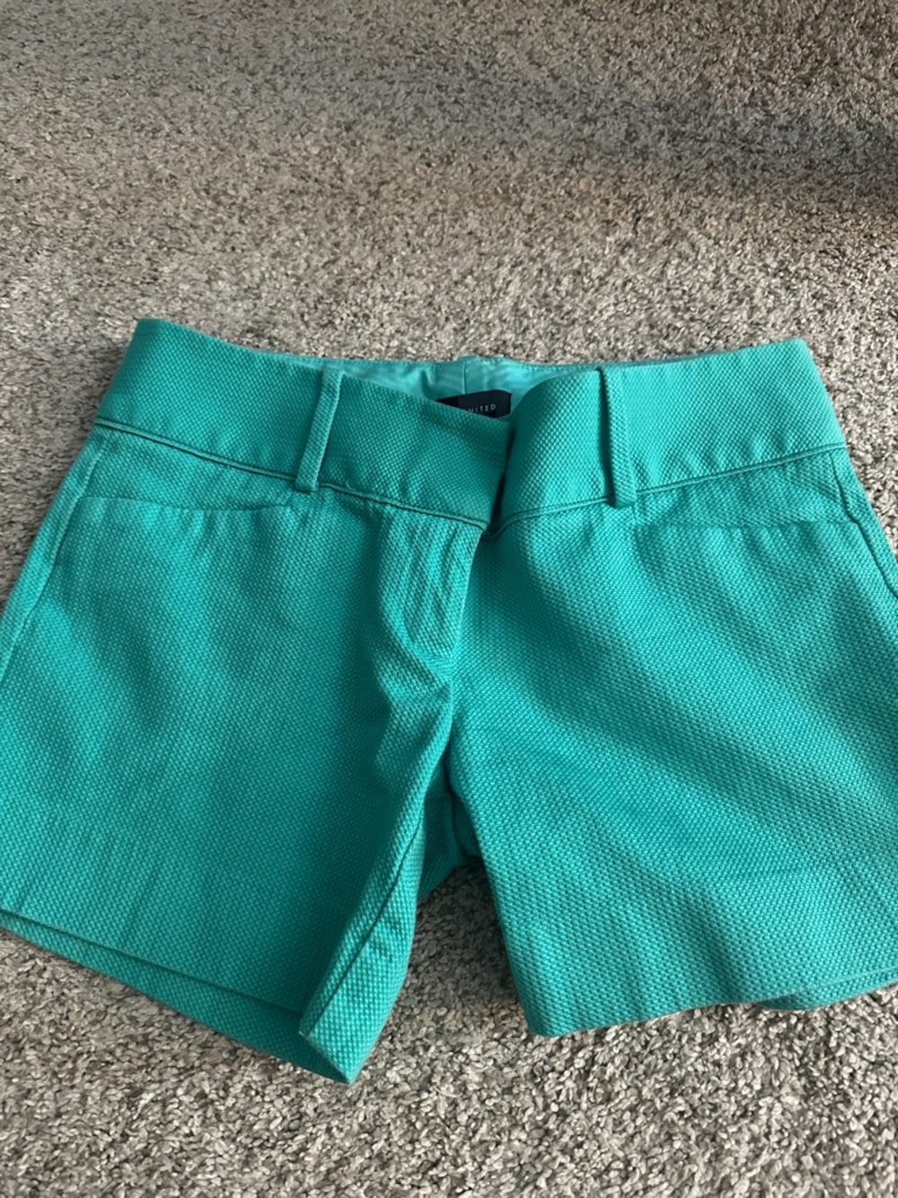The Limited Teal Textured Women's Bermuda Shorts